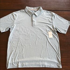 Free Fly light blue polo shirt